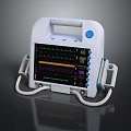 Portable Medical ECG Monitor With Display Screen Showing Waveform And Vital Signs Data