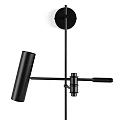 Modern Black Wall Lamp With Adjustable Arm And Sleek Minimalist Design 3d model