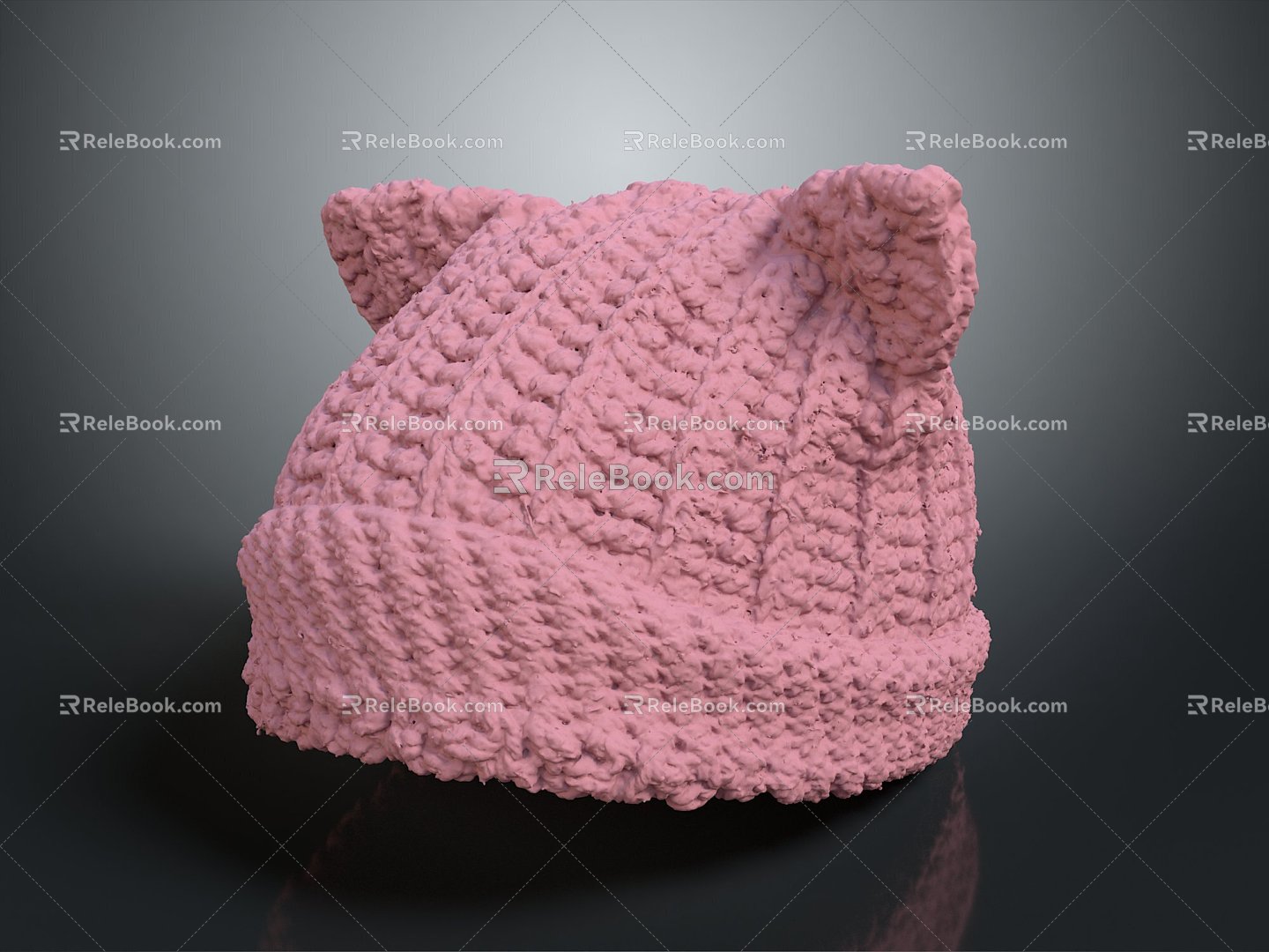 Modern Hat Line Hat Knitted Hat Warm Hat Student Hat 3d model