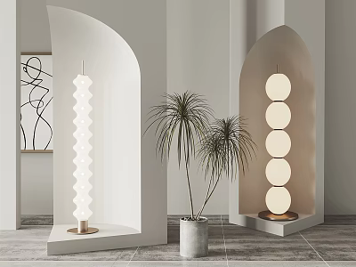 Modern floor lamp floor lamp combination 3d model