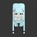 Futuristic Concept Vehicle with Light Blue White Body Transparent Cockpit and Streamlined Design