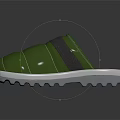 Green Quilted Leather Clogs with White Sole and Black Buckle Strap Comfortable Casual Footwear