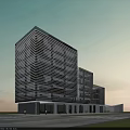 Modern High Rise Glass Office Building With Reflective Facade And Exterior Design