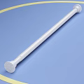 Black Adjustable Metal Telescopic Clothes Hanger Rod for Wardrobe Use