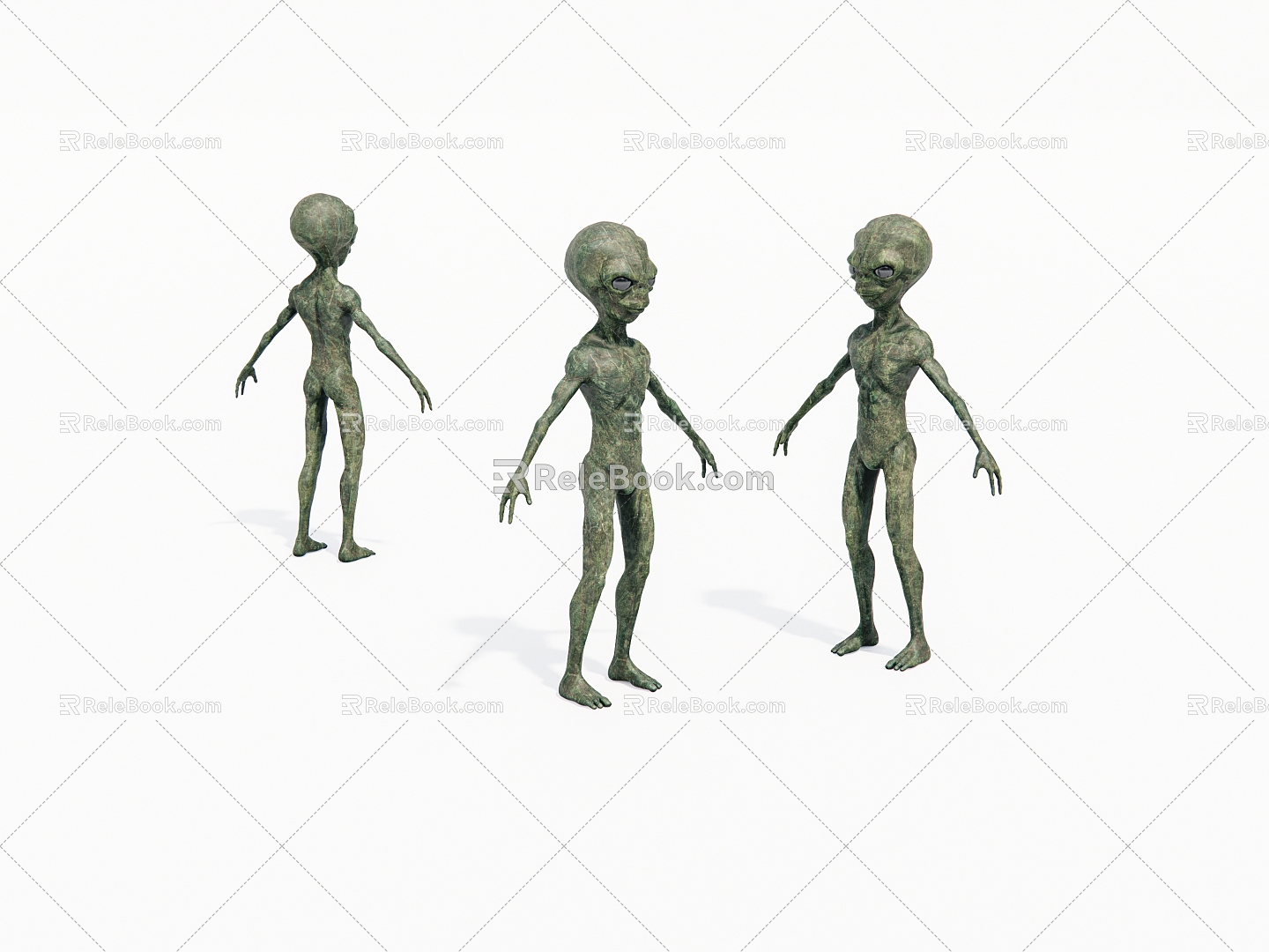 Alien virtual characters 3d model