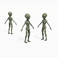 Alien virtual characters 3d model