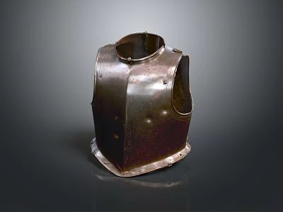 Medieval Metal Breastplate Clothing With Hexagonal Design And Vintage Texture 3d model