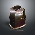 Medieval Metal Breastplate Clothing With Hexagonal Design And Vintage Texture