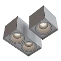 Black Square Ceiling Lights With Downlights And Spotlights For Modern Home Interior Design