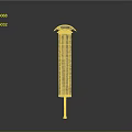 Ancient Decorative Sword With Intricate Blade Patterns And Curved Top Design