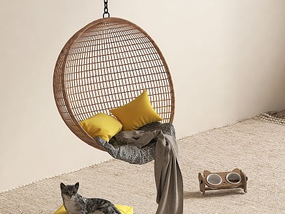 Modern Hanging Chair Pillow 3d model