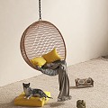 Modern Hanging Chair Pillow 3d model