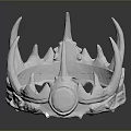 White Circular Spiked Ornamental Accessory For Stylish Household Decoration