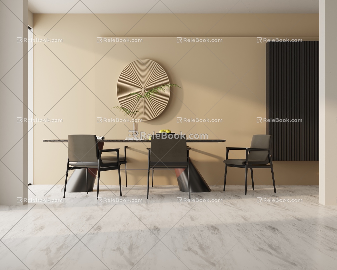 Modern table combination 3d model