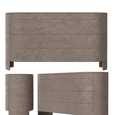 Modern Gray Console Cabinet And Sideboard With Sleek Drawer Storage Design 3d model