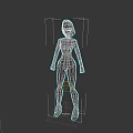 Low Poly Style Female Game And Movie Character With Teal Top Brown Shorts And Boots