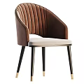 Velvet Backrest Dining Chair With Vertical Stripes Light Colored Seat Black Legs And Gold Accents