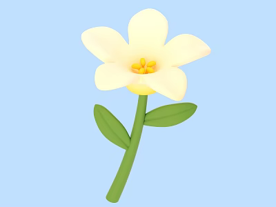 Cartoon Flowers Small Flowers Flowers Plants 3d model