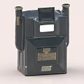 Black Metal Industrial Equipment with Top Pipes Square Opening and Front Labels
