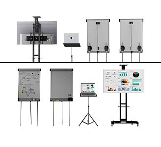 Modern bracket office conference board computer TV bracket combination 3d model