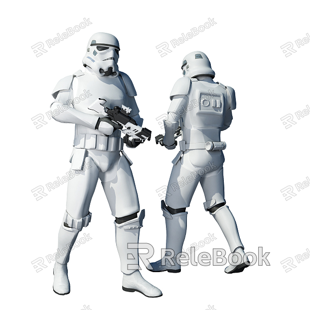 Modern Warrior Star Wars White Soldier model