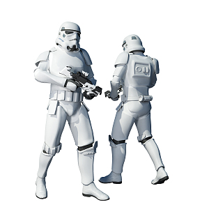 Modern Warrior Star Wars White Soldier 3d model