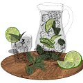 Drinks 3d model