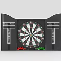 Professional Dartboard Sports Equipment with Side Scoreboards and Colorful Darts for Skill Practice