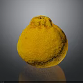 Ripe Orange Citrus Fruit With Wrinkled Skin On Black Reflective Surface