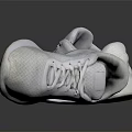 Lightweight Breathable White Sneakers With Mesh Upper Design And Rubber Sole