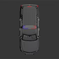 Chevrolet Police Utility Vehicle SUV with Red and Blue Emergency Lights Front Design