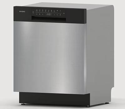 Stainless Steel Kitchen Dishwasher With Digital Control Panel And Modern Design 3d model