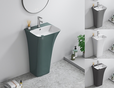 wash basin column wash basin ceramic basin wash basin 3d model