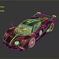 Sleek Black Supercar With Streamlined Design Large Rear Wing And Reflective Finish
