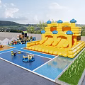Modern Children's Play Area Bouncy Castle 3d model