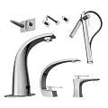 Modern Water Faucet Collection Featuring Curved Spout Single Handle And Wall Mounted Designs