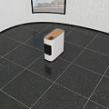 Modern Sleek Desktop Computer with White Case and Wooden Top Panel Design 3d model