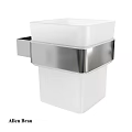White Washing Supplies Storage Container With Silver Metal Wall Mounted Design