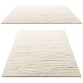 Beige Square Rug With Striped Woven Design And Soft Texture For Home Decor
