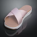 Fashionable Pink Crisscross Strap Sandals With Comfortable Sole And Casual Design