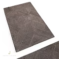 Stylish Dark Gray Square Carpet With Modern Geometric Striped Texture Design 3d model
