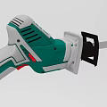 Industrial Electric Handheld Power Tool With Green White Body And Black Cutting Blade Design