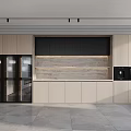 Modern Kitchen Interior With Light Wood And Black Cabinets Stone Countertop And Track Lighting