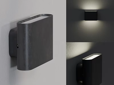 Modern Wall Lamp with Sleek Design Mounted on Wall and Illuminated Effect 3d model