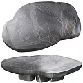 Modern Heart Shaped Coffee Table Design With Textured Metal Surface And Unique Finish