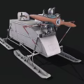 Industrial Design Snow Vehicle With Ski Base Propeller And Mechanical Structure 3d model