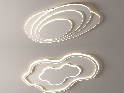 Modern Creative Ceiling Light With Unique Irregular Shape And LED Glow For Home Interiors 3d model