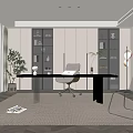Modern study 3d model