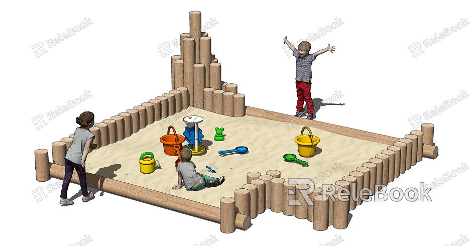 Modern sandpit children's sandpit playground toys model