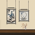 New Chinese-style metal boom decorative painting 3d model